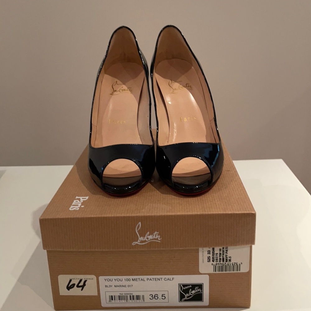 Christian Louboutin You you 100 patent MARINE 36.5